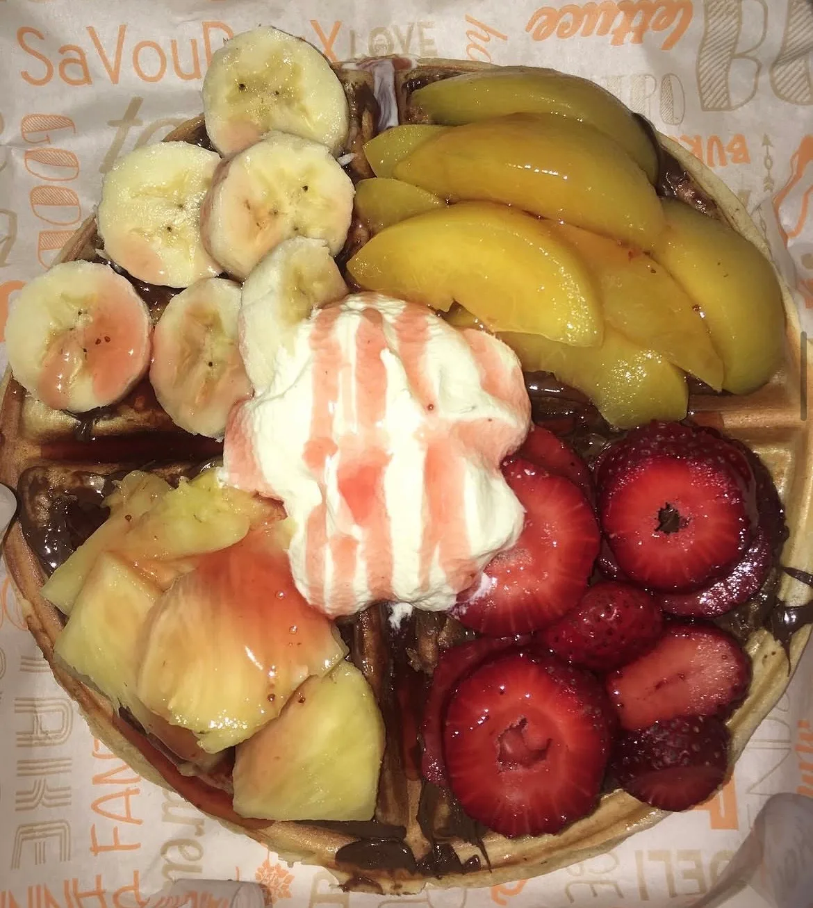 Waffle frutal 